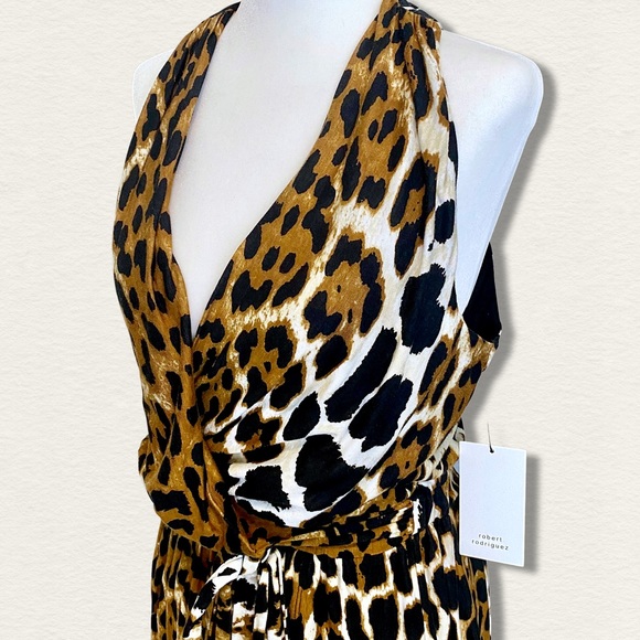 ROBERT RODRIGUEZ Faux Cheetah Wrap Dress - Picture 5 of 9